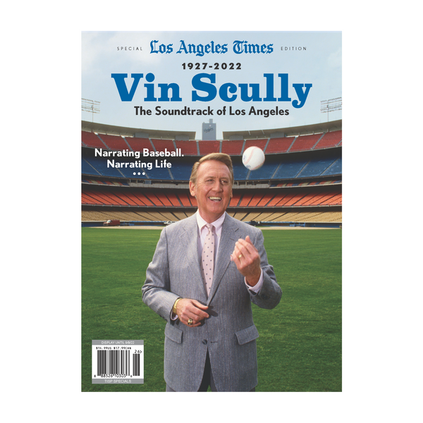 VIN Scully Tribute Patch La The Voice Los Angeles Baseball V2 T Shirt Kids / Black / 4T