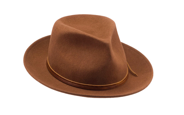 The Phoebe - Wool Felt Wide Brim Fedora Hat for Men and Women