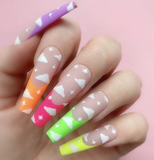 Neon cloudscape nail effect