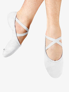 white canvas ballet flats