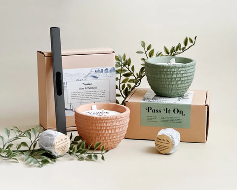 Sustainable candles sets for the perfect gift