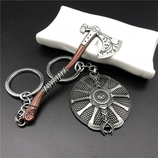 crafthand Metal Kratos Weapon Blade of Olympus Model Metal Keyring Keychain  Alloy Product Model Ragnarok little Gifts For The Game Fans