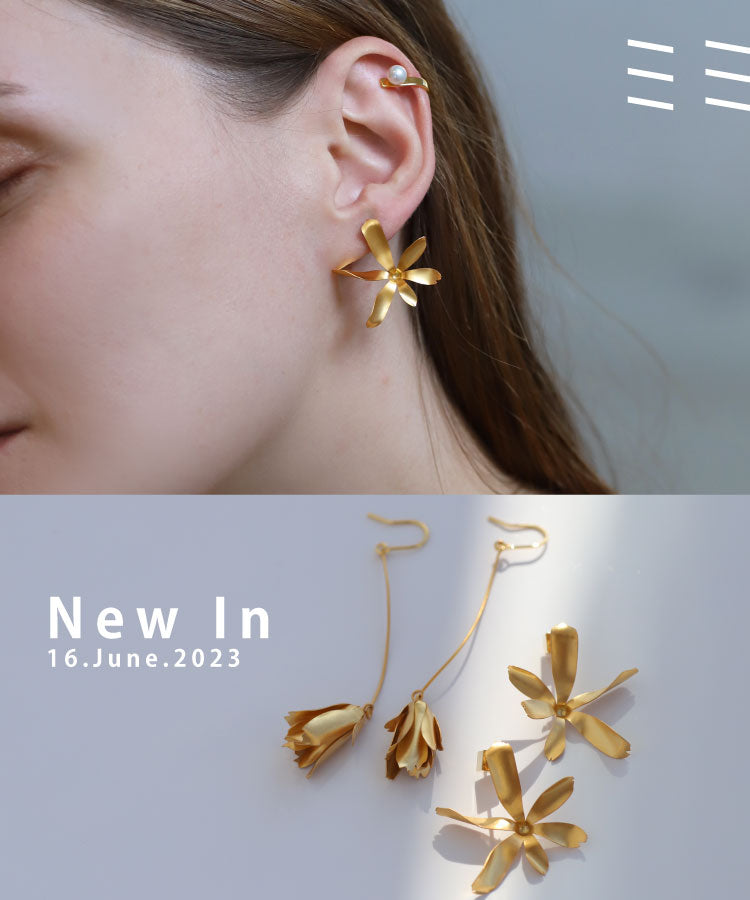 16 June New Arrival: Flower Motifs and 925 Silver Earrings – mimi33 ONLINE  STORE