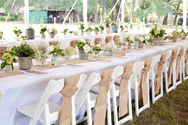 burlap table runner