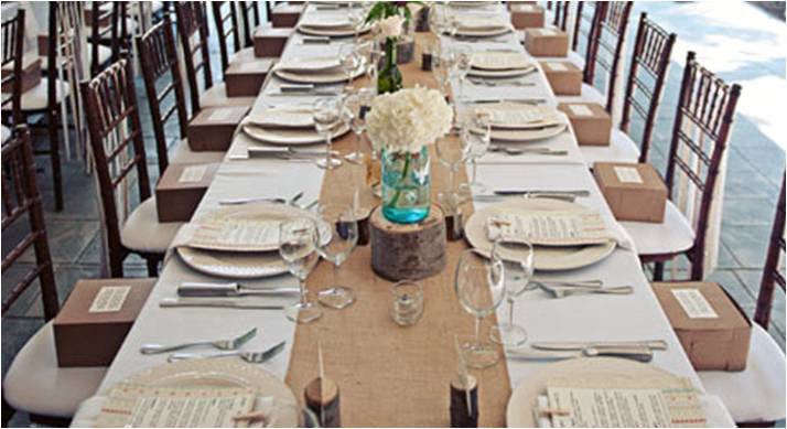 120 X 12 Inch Burlap Table Runners Fit 8ft Long Tables