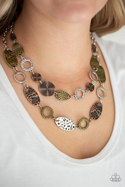 Vadear Fiesta fluctuar Trippin On Texture - Multi Collar Layered Necklace - Paparazzi Accessories  | GlaMarous Titi Jewels