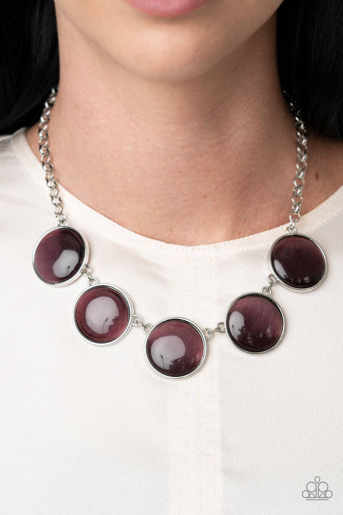 Ethereal Escape Purple Cat S Eye Necklace Paparazzi Accessories Glamarous Titi Jewels