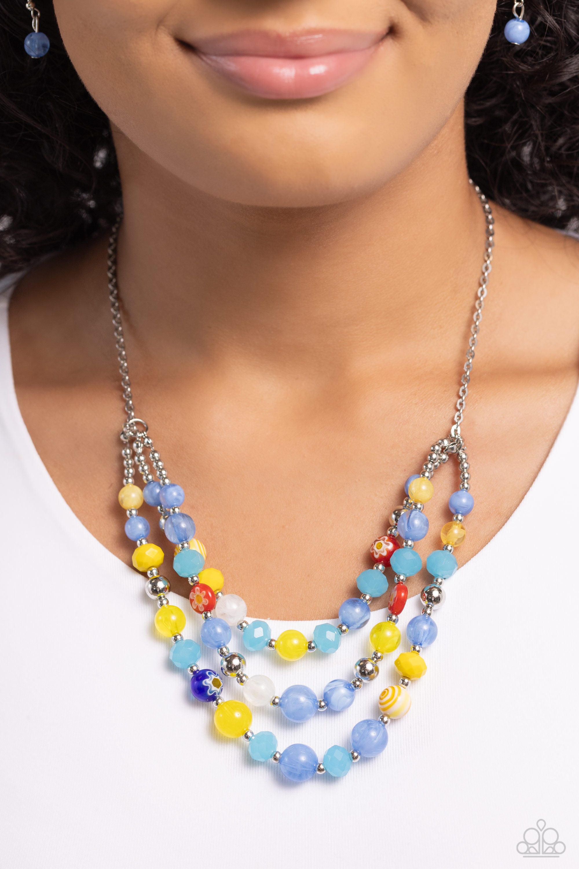 Buy Blue Handcrafted Semi Precious Stone Metal Necklace | KJ027QZ-B/KAJL2 |  The loom