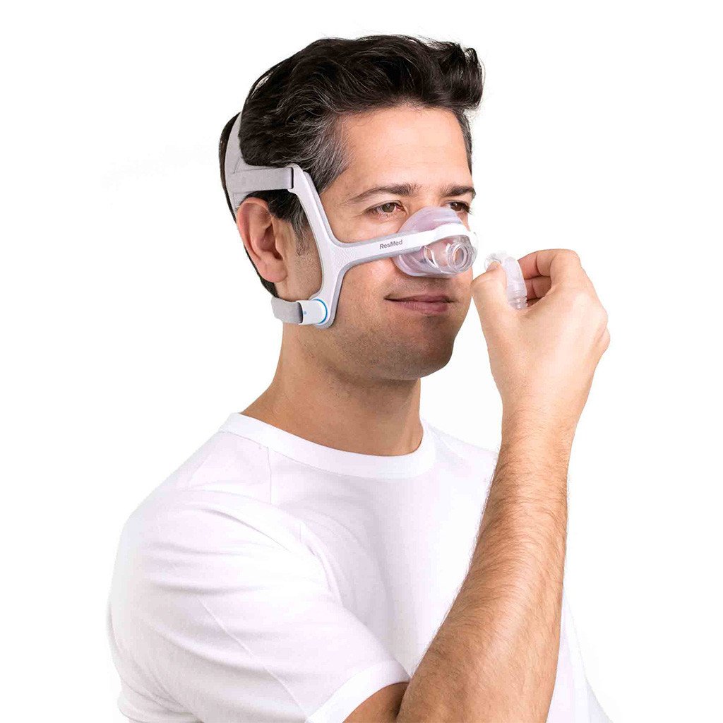 Mascarilla CPAP para ella AirFit F10 de ResMed apnea — Mercado CPAP México.  Distribuidor Oficial ResMed.