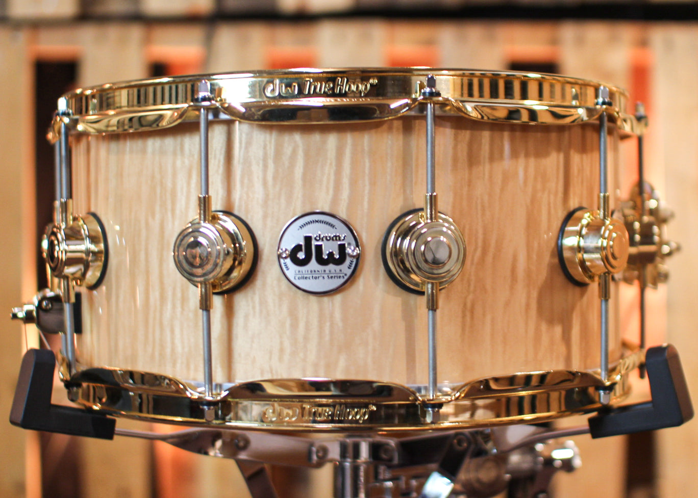 DW 6.5x Collector's Maple HVLT Curly Maple Snare Drum   SO