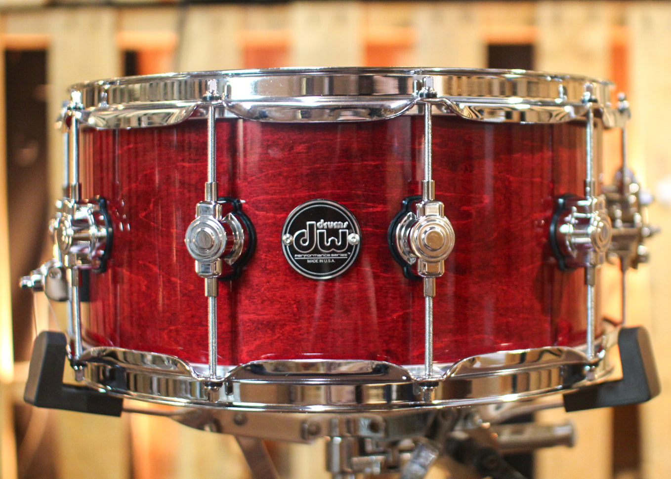 DW Performance Cherry Stain Snare Drum - 6.5x14 | The DW Store