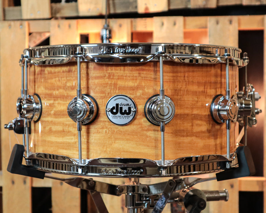 DW 6.5x14 Collector's Maple Natural Lacquer over Movinge Snare Drum -  SO#1101168