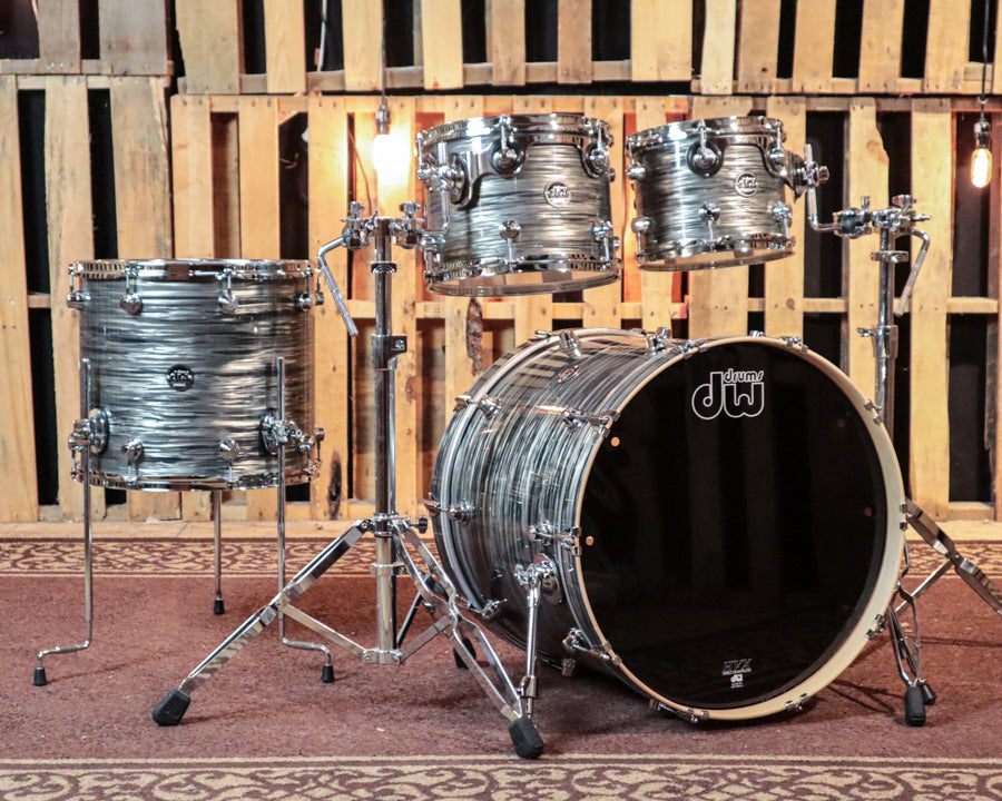 DW Performance Pewter Oyster Stage Drum Set - 18x22, 8x10, 9x12 