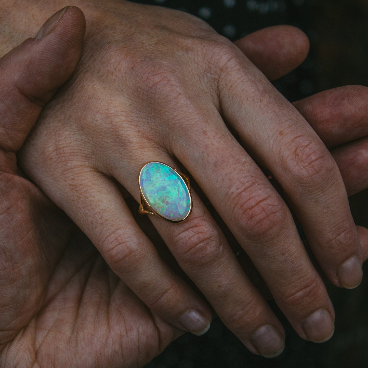 Bespoke Jewellery Commission Australian Opal Ring