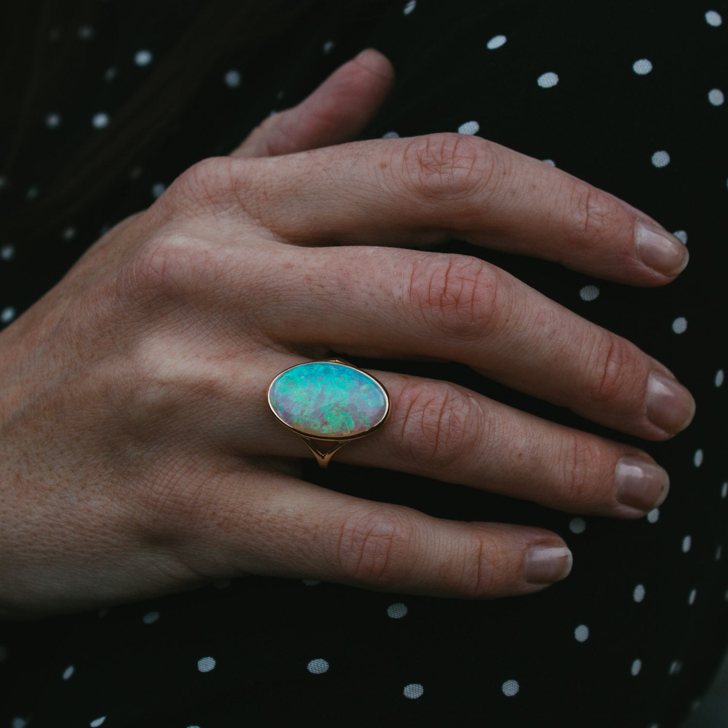 Buy Australian Opal Ring Opal Diamond Ring Natural Opal Ring Natural Opal  Jewelry Opal Cluster Ring Vintage Diamond Ring 18K Gold Ring Unique Online  in India - Etsy