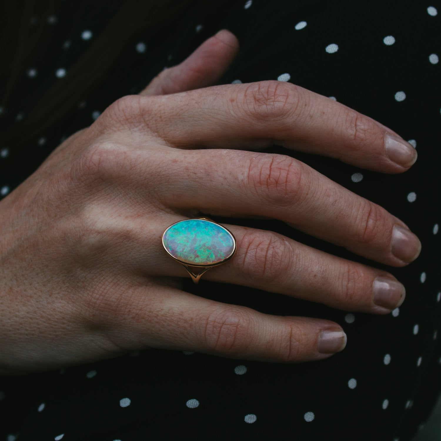 Bespoke Jewellery Commission Australian Opal Ring