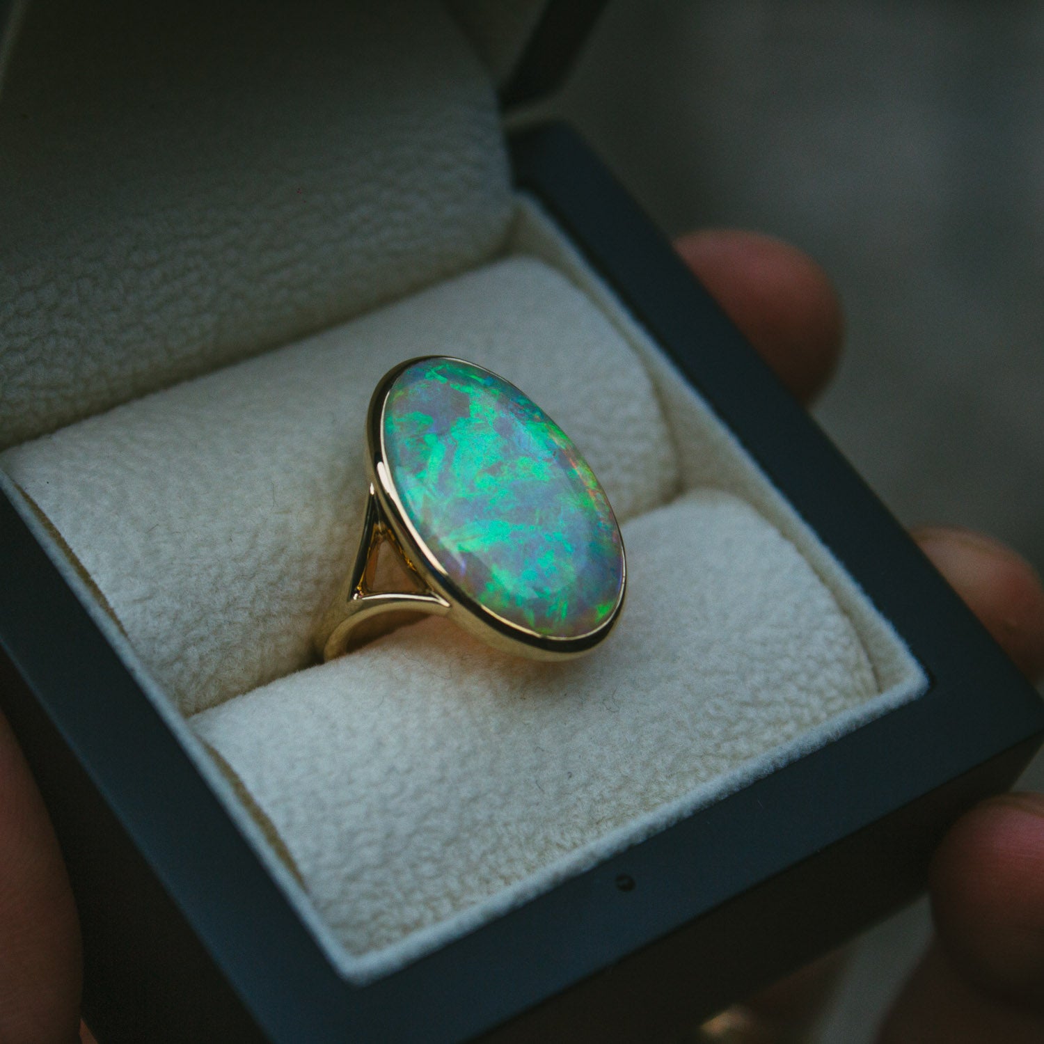 Bespoke Jewellery Commission Australian Opal Ring