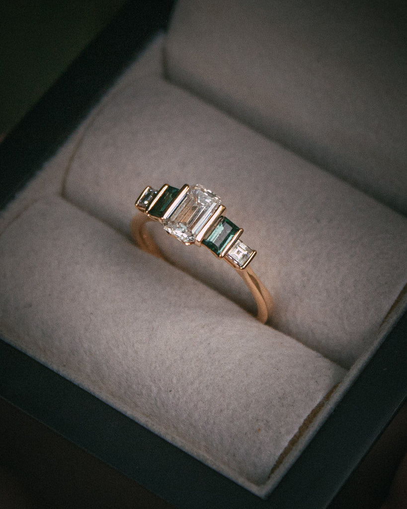 Bespoke Diamond and Tourmaline Engagement Ring