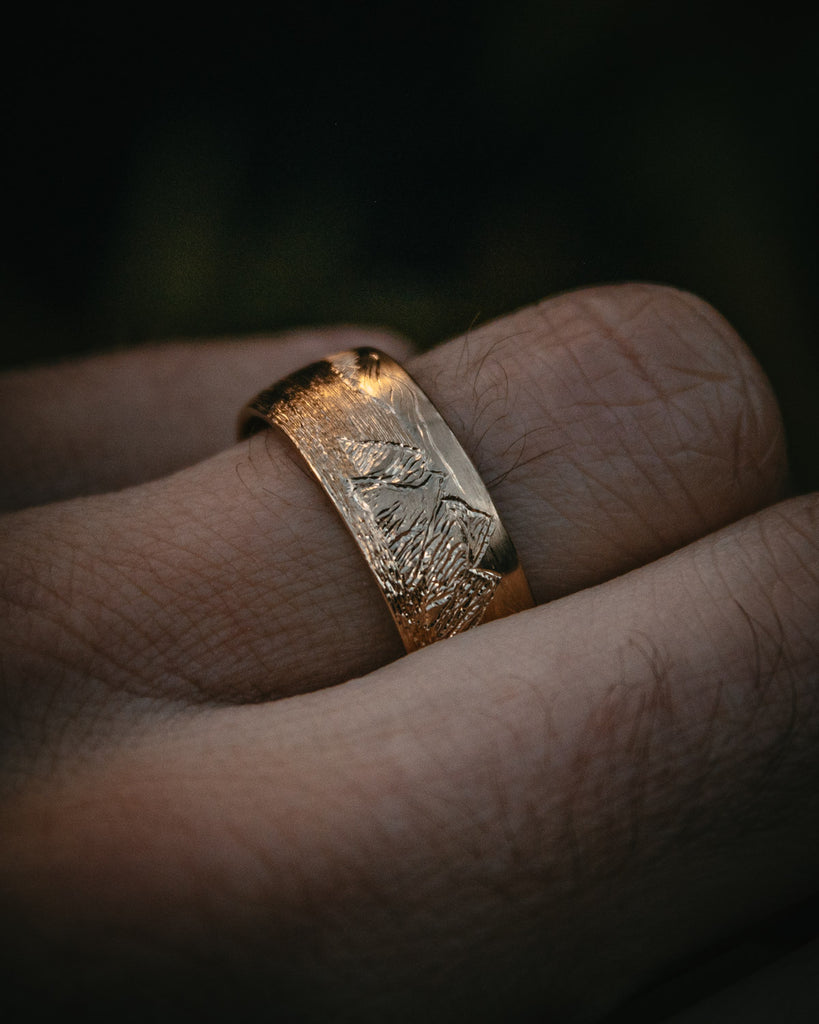 Moira Patience Fine Jewellery Bespoke Scottish Landscape Engraved Wedding Ring