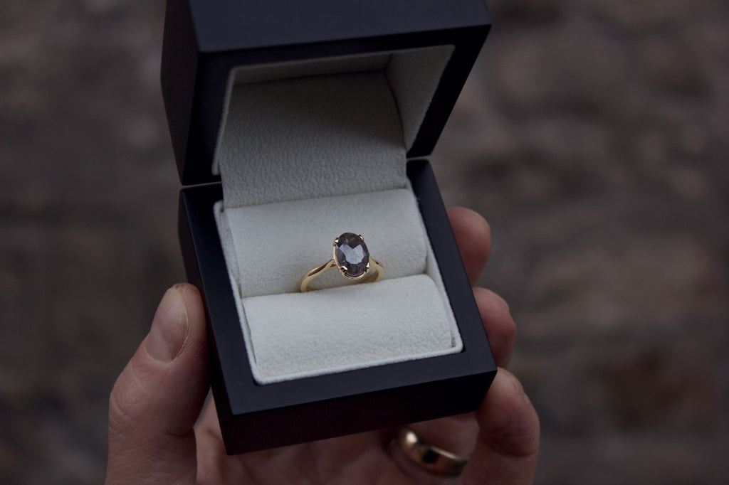 Moira Patience Fine Jewellery Edinburgh Bespoke Gold Salt and Pepper Diamond Engagement Ring