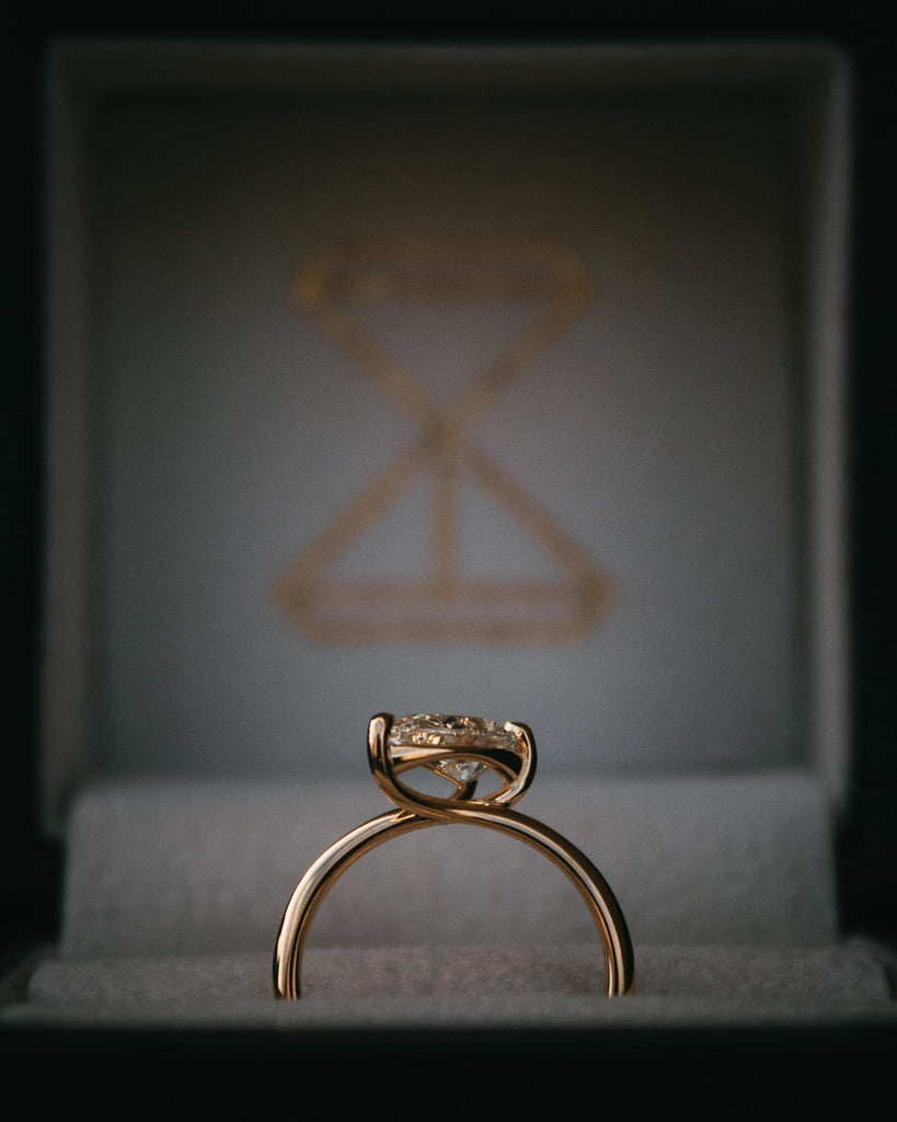 Moira Patience Fine Jewellery Pear-Shaped Warm White Diamond Engagement Ring