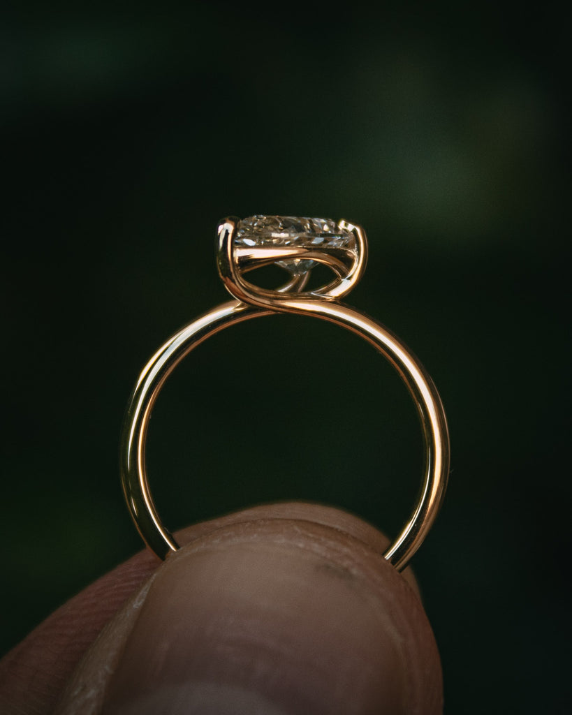 Moira Patience Fine Jewellery Pear-Shaped Warm White Diamond Engagement Ring