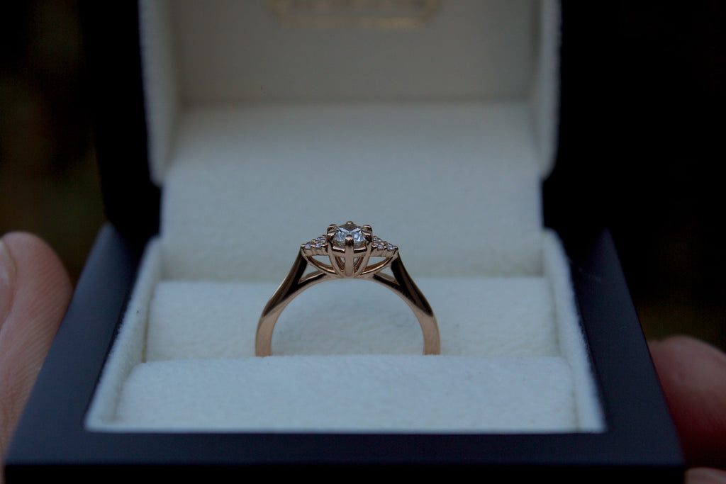 Patience Jewellery Bespoke Rose Gold Diamond Engagement Ring