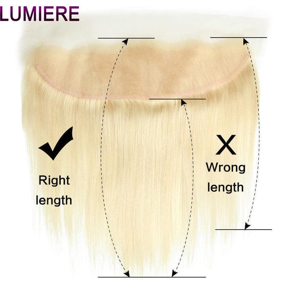 One Piece Blonde Color 613 Straight Hair 13 4 Frontal Virgin Human Hai Lumiere Hair