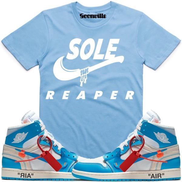 off white jordan 1 unc shirt