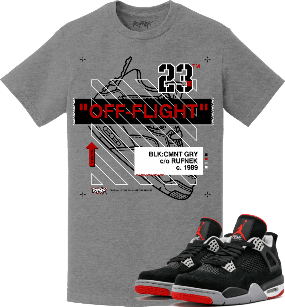 Jordan Retro 4 Bred 2019 Sneaker Tees 