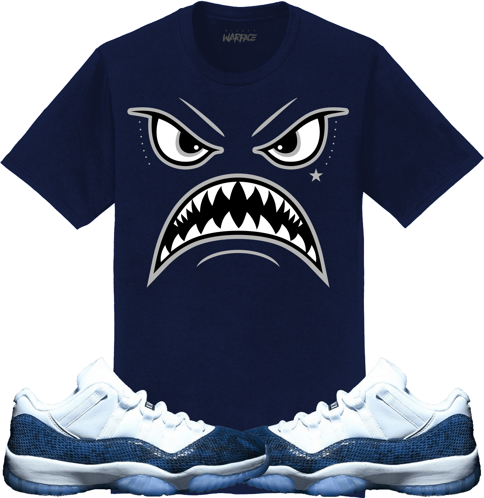 jordan 11 snakeskin blue shirt