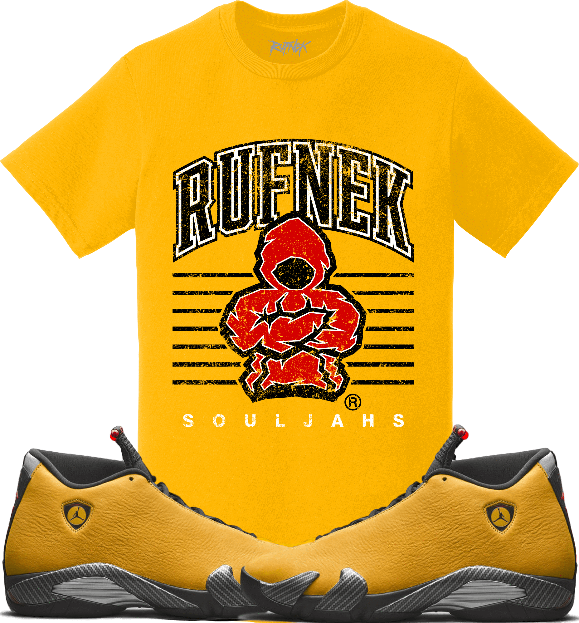 jordan 14 yellow ferrari shirt