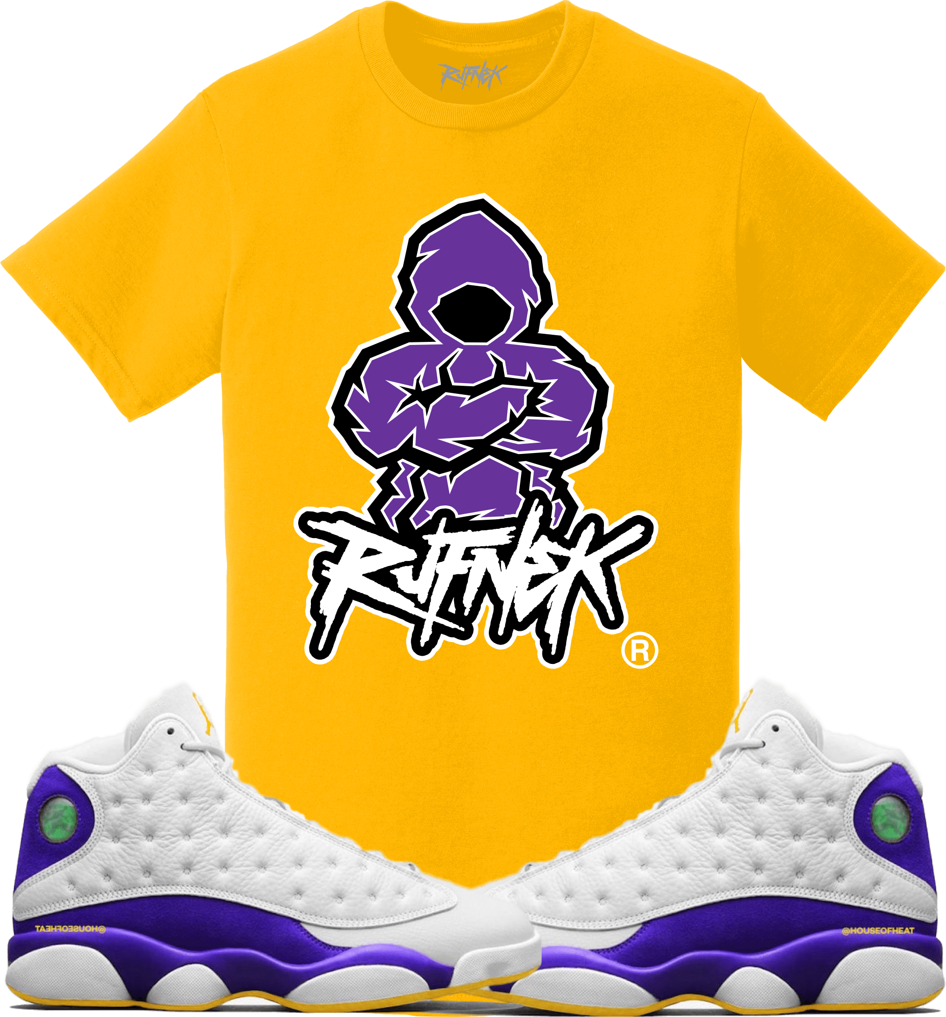 jordan 13 lakers clothing