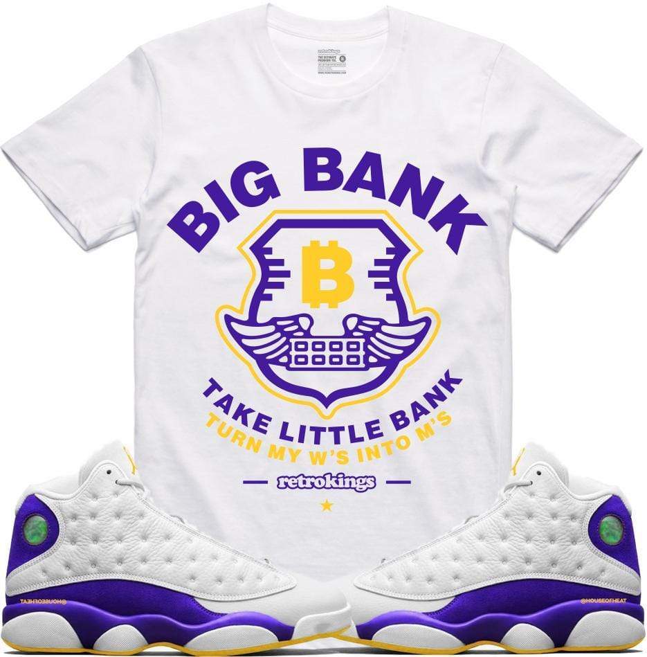 jordan retro 13 lakers shirt