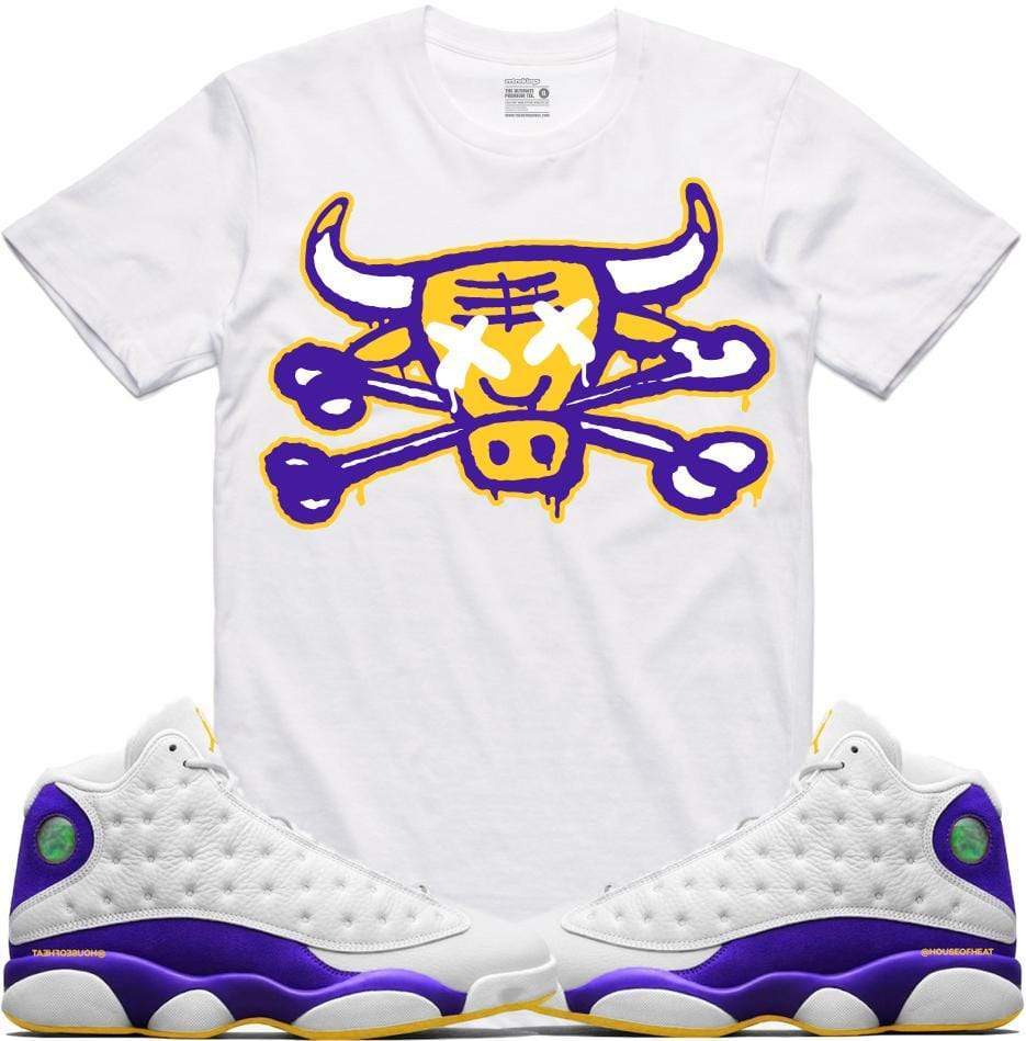 jordan 13 lakers shirt