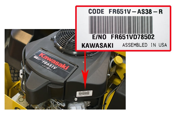 Engine model number location