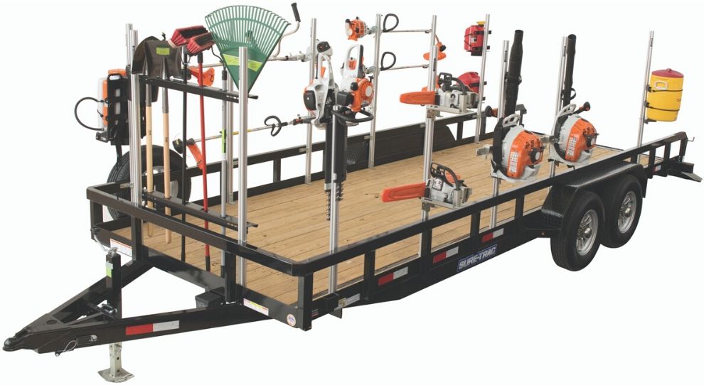 landscape trailer with trailer racks