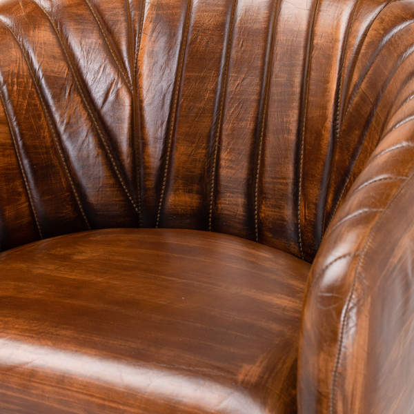 ribbed leather chair