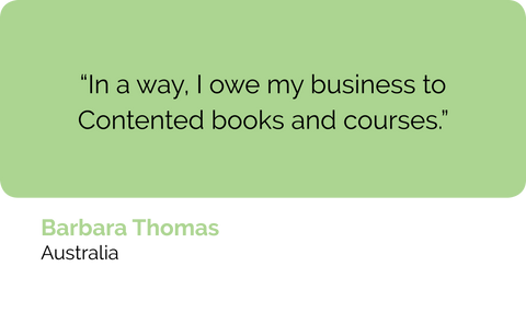 Barbara Thomas freelance copywriter and writing business owner in Australia: in a way I owe my business to Contented.com copywriting school