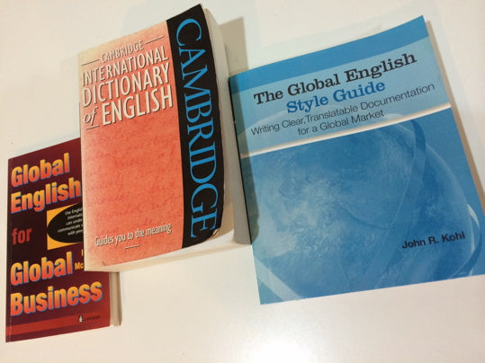 3 Global English books: introduction, dictionary and style guide.
