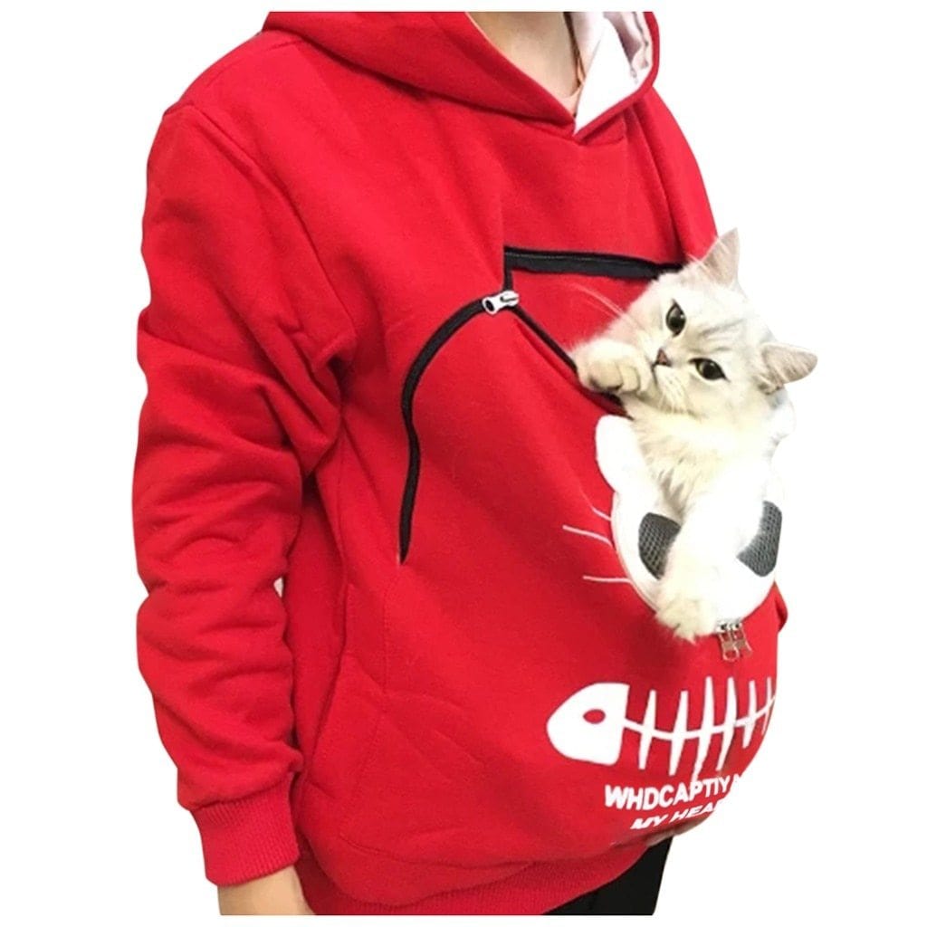 kitten pouch sweatshirt