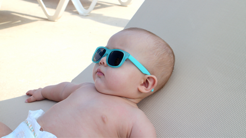 baby wearing sunglasses