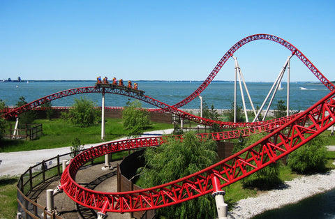 The Cedar Point Amusement Park in Sandusky, Ohio