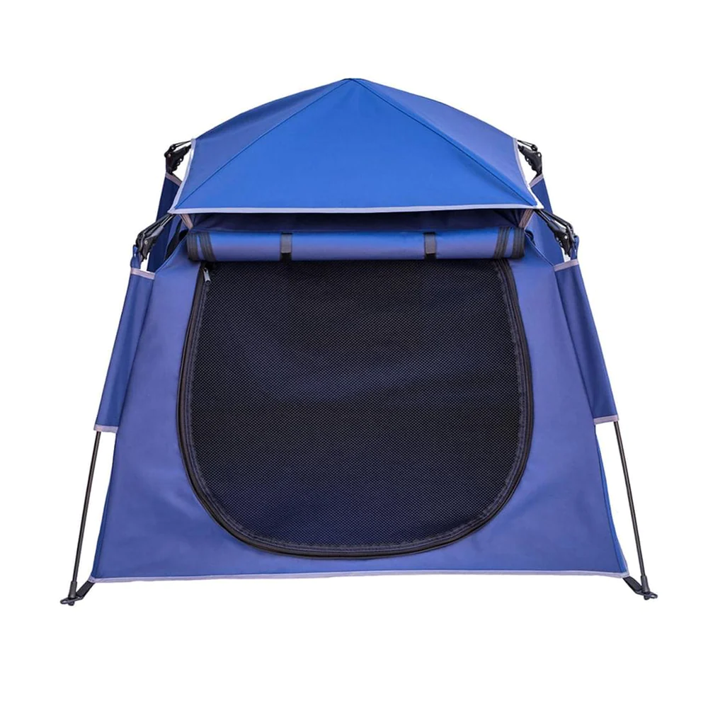 The blue Pop 'N Go for Pets tent.