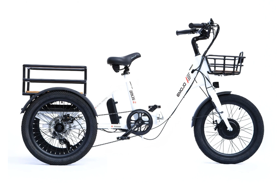 Emojo Bison S 500W Foldable Step Thru Trike – All Around E-Bikes, LLC