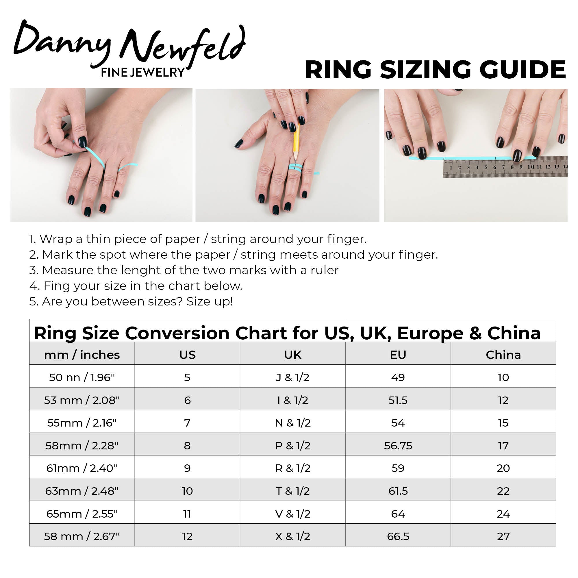 How Can I Measure My Ring Size? – dannynewfeldjewelry