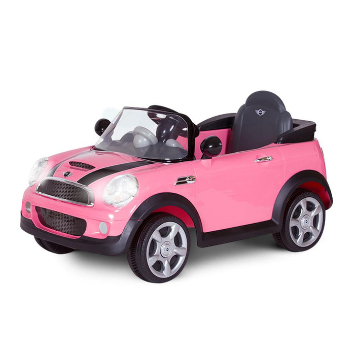 pink mini cooper 6v ride on with remote control