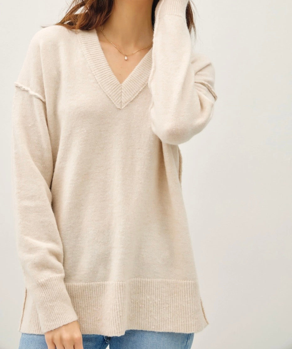 Oversized V-Neck Sweater