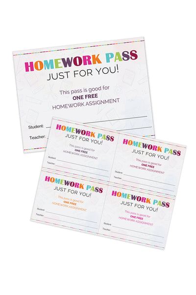 Free Printable Homework Pass – Freebie Finding Mom