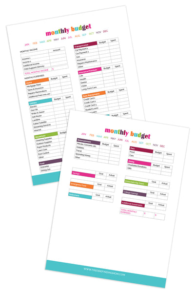 Monthly Budget Planner (4 Pages) – Freebie Finding Mom